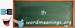 WordMeaning blackboard for th